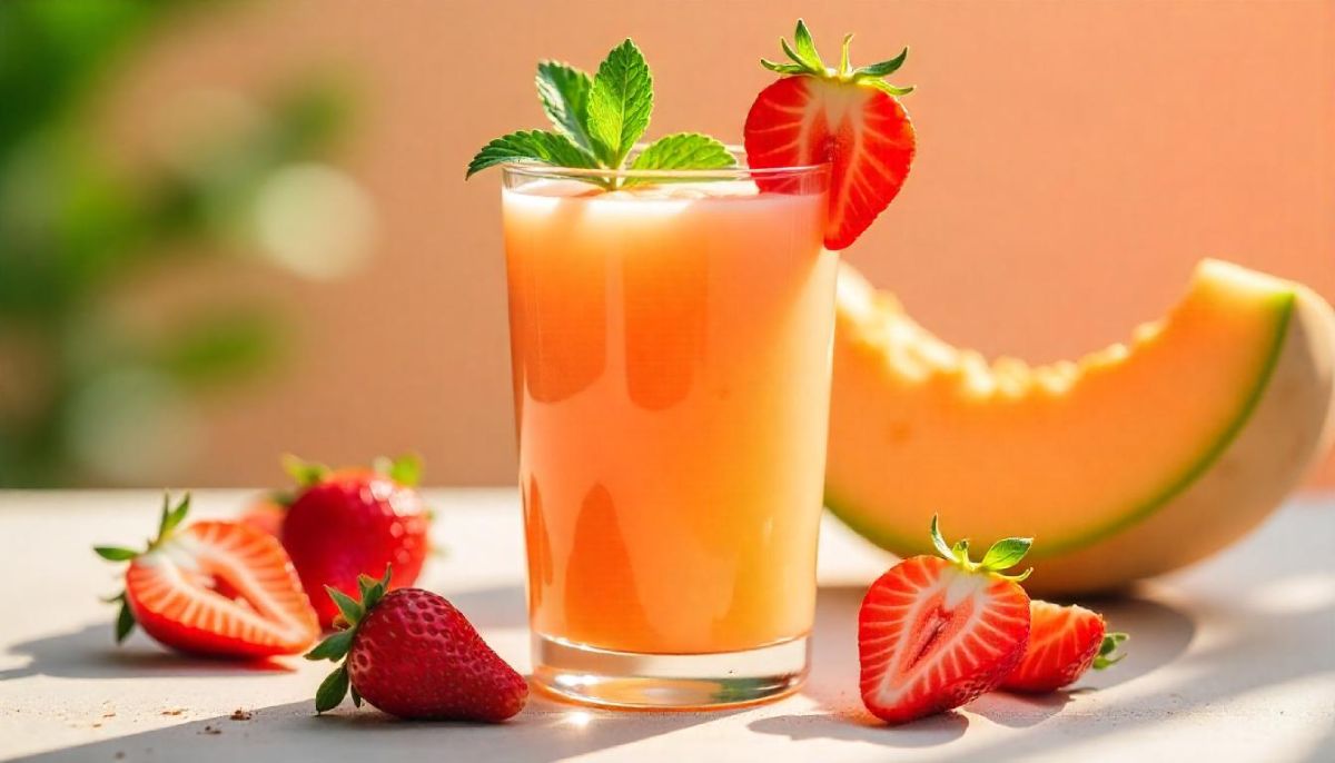 اسموتی طالبی و توت فرنگی