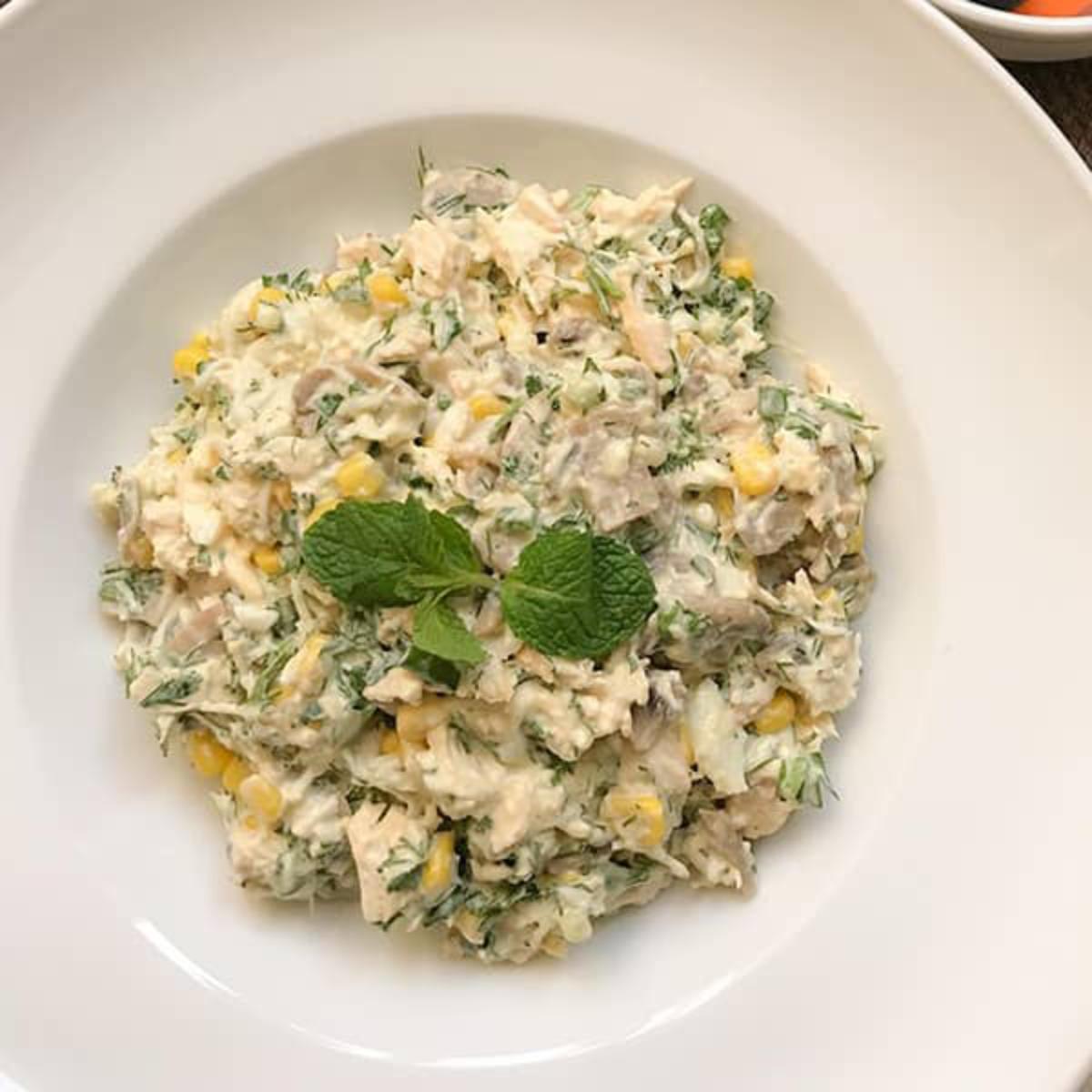 ناهار خوشمزه و سریع-سالاد مرغ