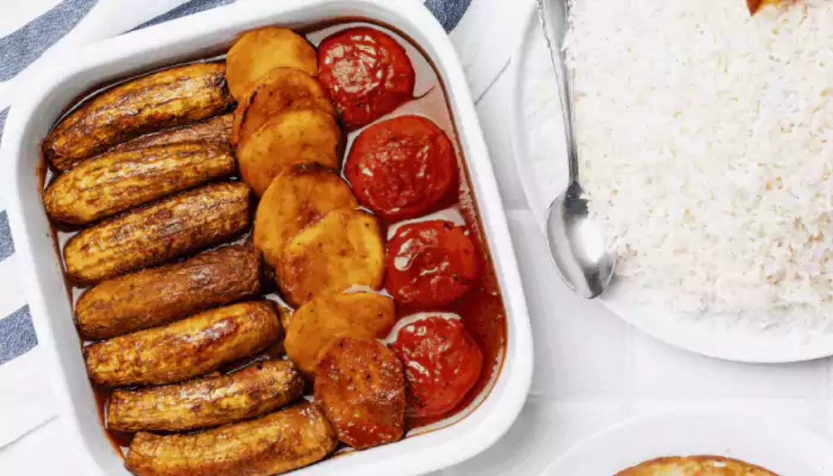 شام با بادمجان و گوجه